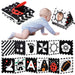 URMYWO Black and White Baby Toys High Contrast Newborn Toys 0-3 Months Brain Development Soft Baby BookTummy Time Toys Infant Sensory Toys 0-6-12 Months Visual Stimulation Montessori Toy Gift